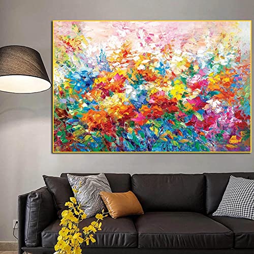 Luxe Abstrait Coloré Fleurs Mur Art Toile Peinture Image et Affiche Salon Décoration de La Maison oeuvre imprime 20x30 cm Sans Cadre Cover