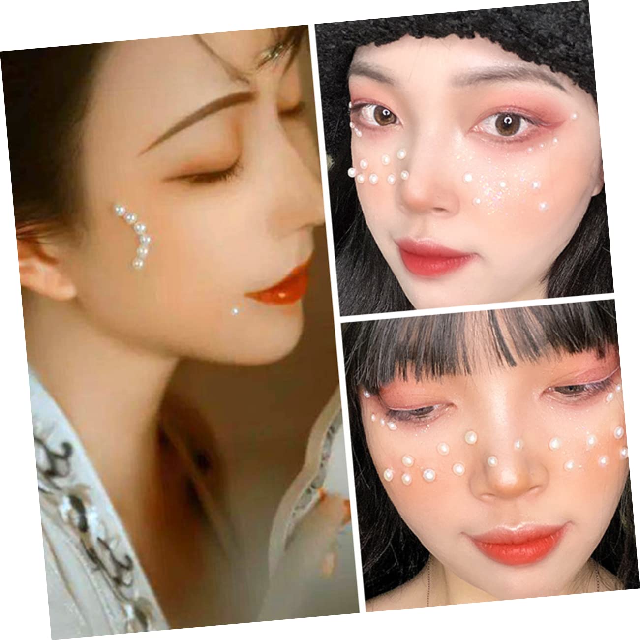 MAGICLULU 3 Set Di Gioielli Per Il Viso Rave Adesivi Per E Trucco Unghie Gemme Per Il Corpo Gemme Adesive Per Il Viso Accessori Per Festival 12 Fogli * 3
