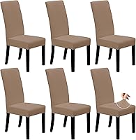 Vista 27 de Easy-Going - Juego de 2 fundas elásticas para sillas de comedor, fundas para sillas de comedor, fundas de silla Parsons para comedor, ceremonia