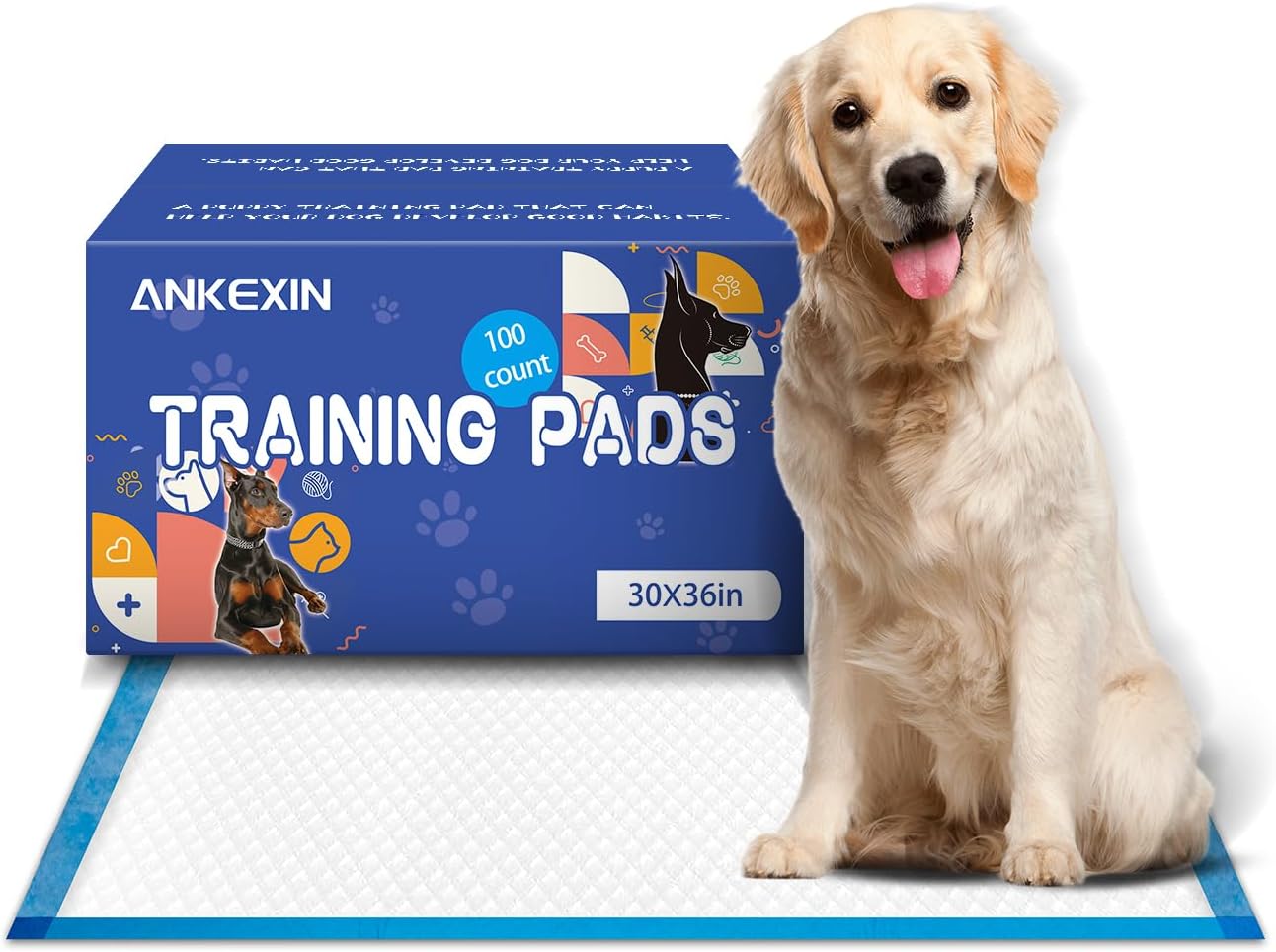 100 Counts XL Puppy Pee Pads 30x36 Inch | Super Absorbent Leak-Proof Dog Training Pads with Odor Control | Quick-Dry Potty Pads for Dogs & Cats X-Large