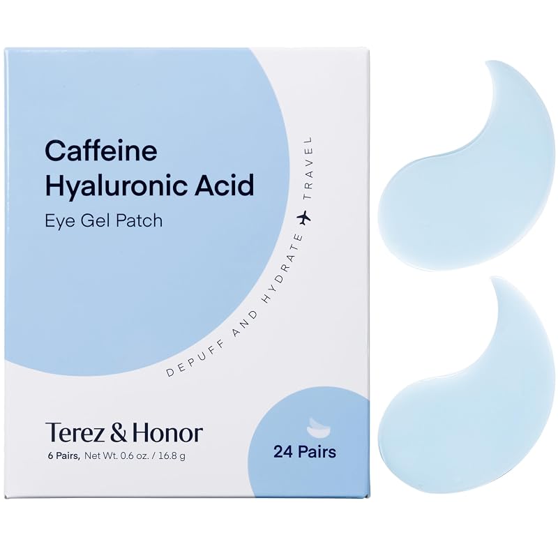 Máscaras de hidrogel para a região dos olhos TEREZ & HONOR com cafeína, 24 pares