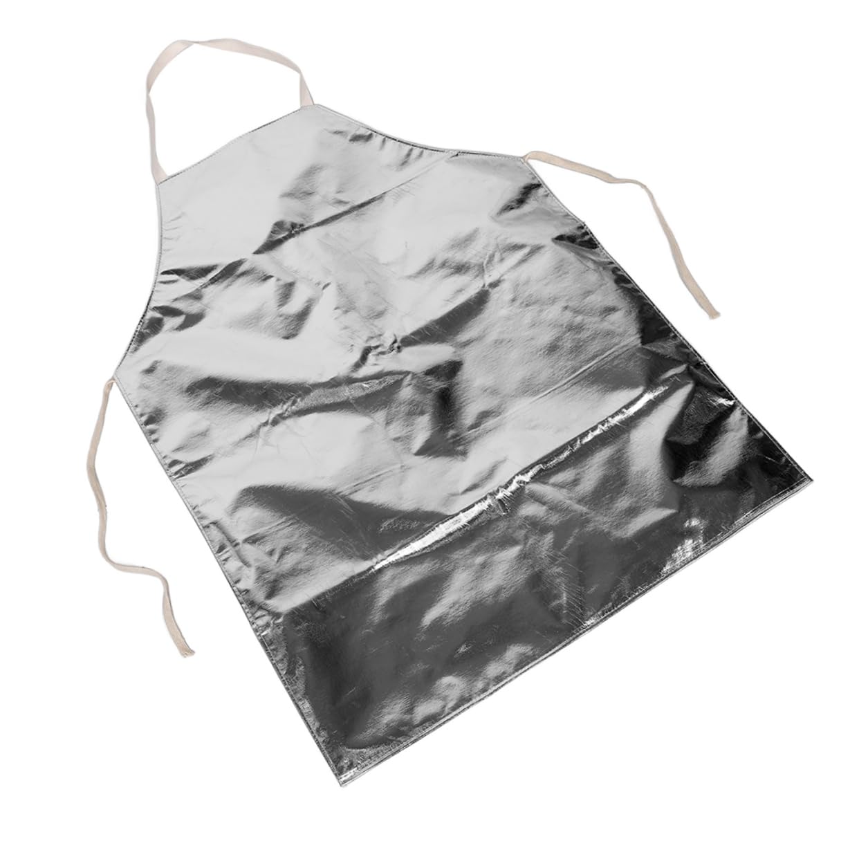 NUOBESTY Industrieschürze aus Aramid mit Aluminiumplattierung Hitzebeständige Schürze mit Verstellbaren Trägern Feuerfeste Schutzkleidung für Industrielle Schmelzarbeiten