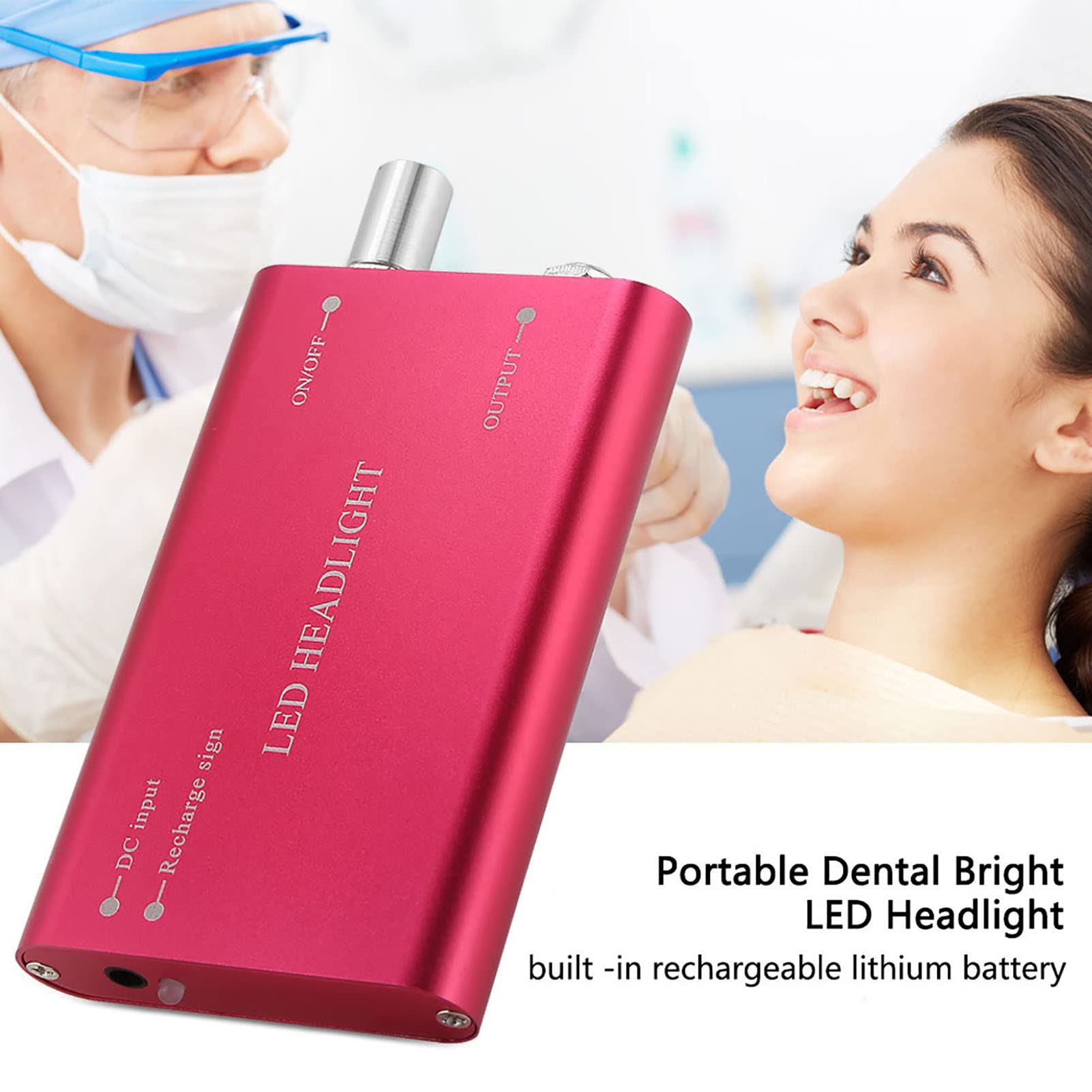 Fyearfly Linterna Frontal LED para Cirugía Dental, Batería Larga Duración, 1 pieza, 110-240V