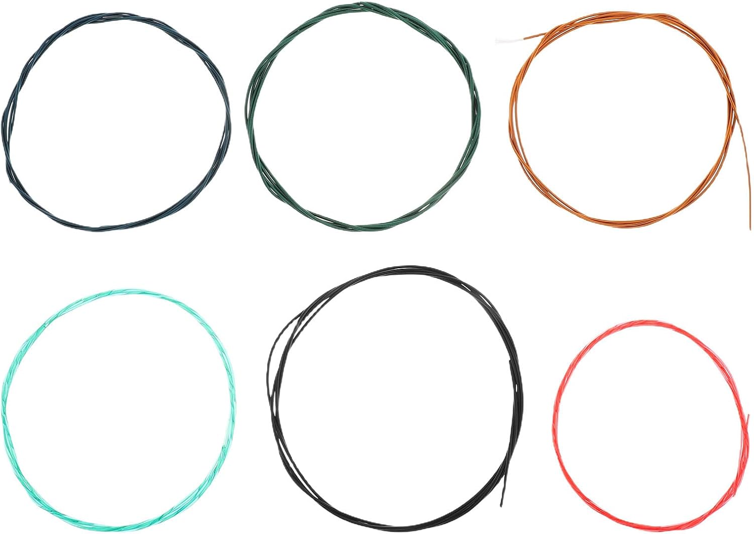 6pcs Colored Acoustic Guitar Strings for Practice and Performance Replacement Strings with Vibrant Rainbow Colors Easy to Install Classical Guitar Accessories