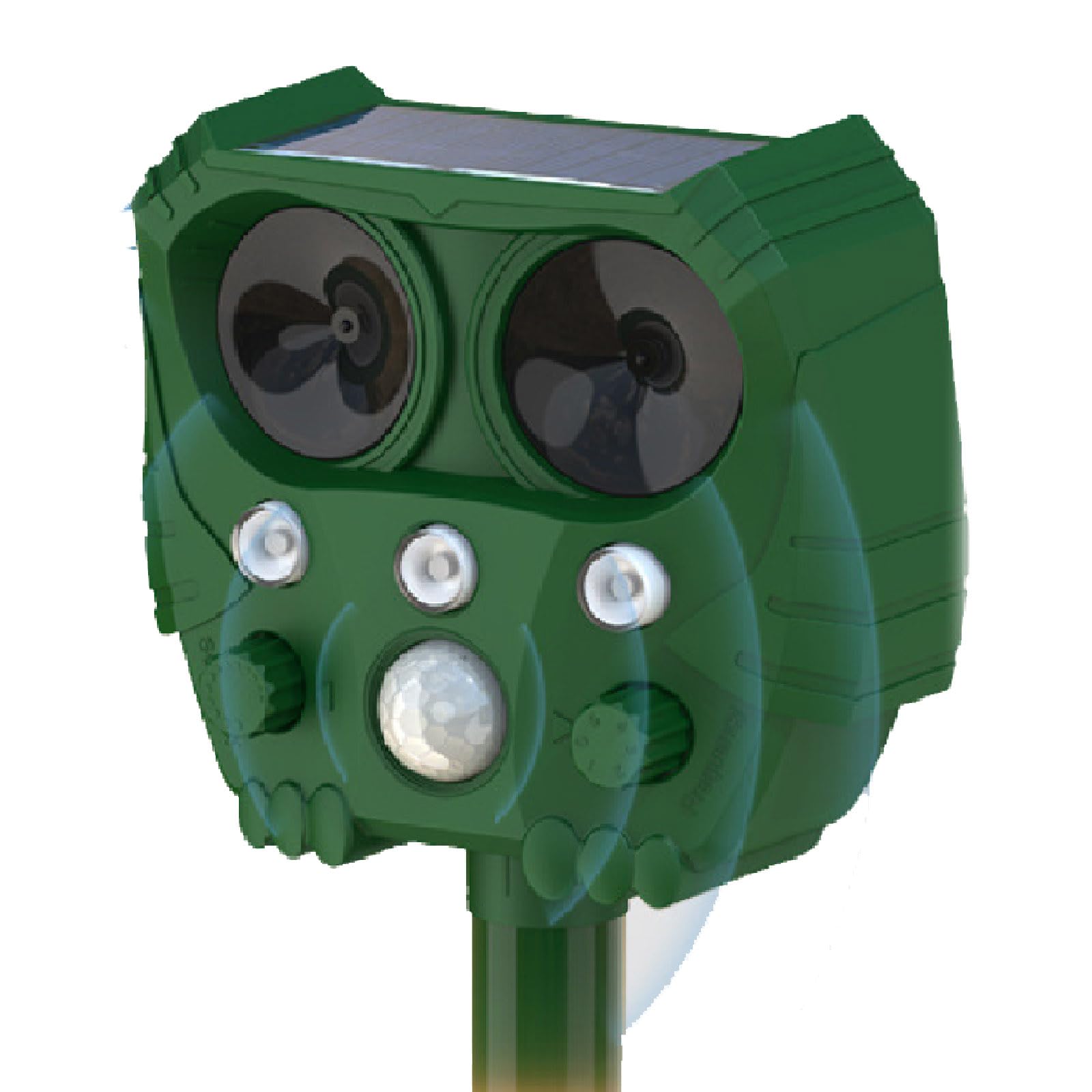 Cat Repellent for Gardens UK, Solar Ultrasonic Fox Cat Deterrents Repeller Outdoor for Yard, Lawn,Farm, Waterproof Animal Scarer for Repelling Dog, Deer, Squirrel, Rabbit, Skunk, Raccoon, Marten