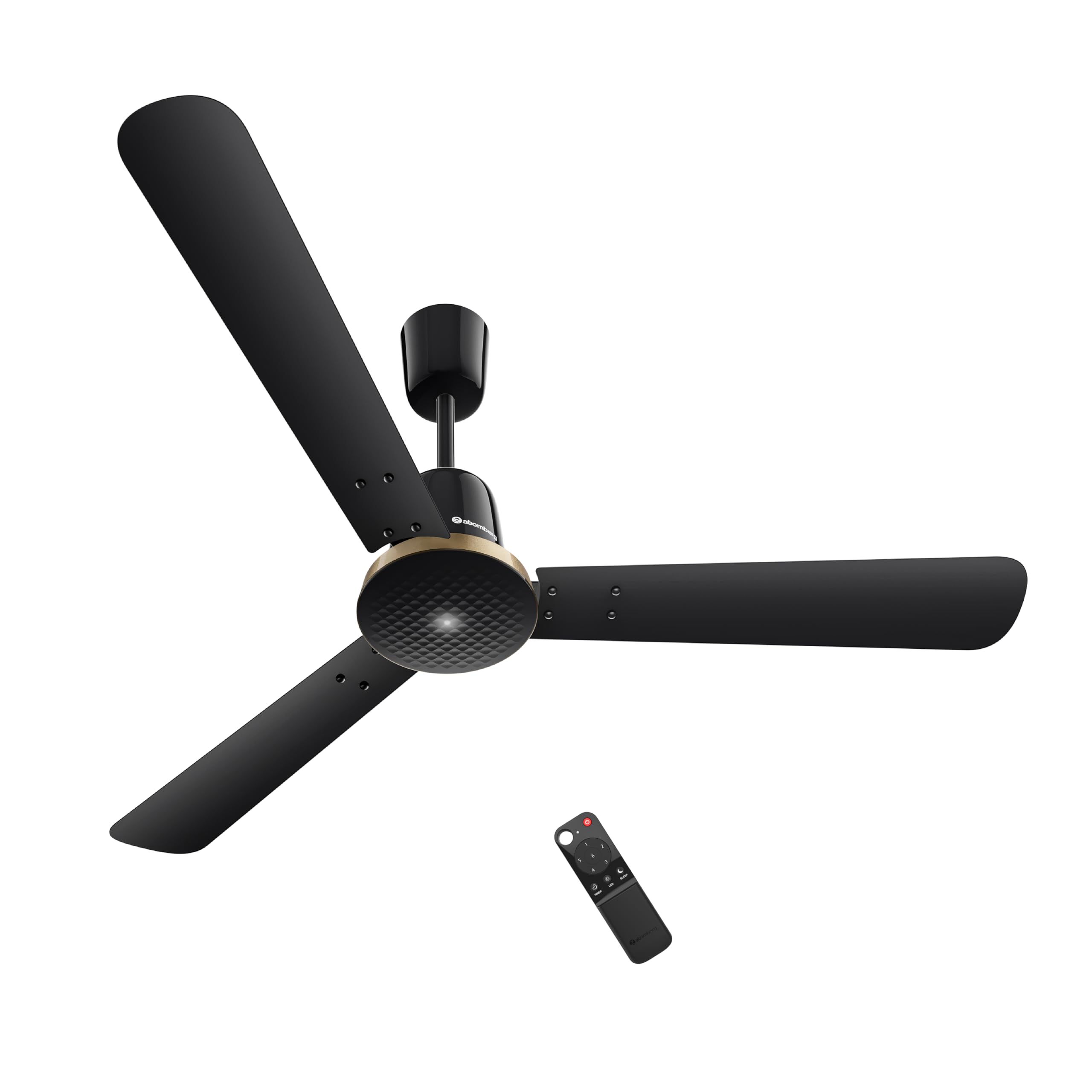 atomberg Ikano Stylique 1200mm BLDC Ceiling Fan | Newly Launched | Remote Operated | Ideal for living room | BEE 5 star | Advance Air+ Technology | Low noise operation | 3 Years Warranty (Gloss Black)