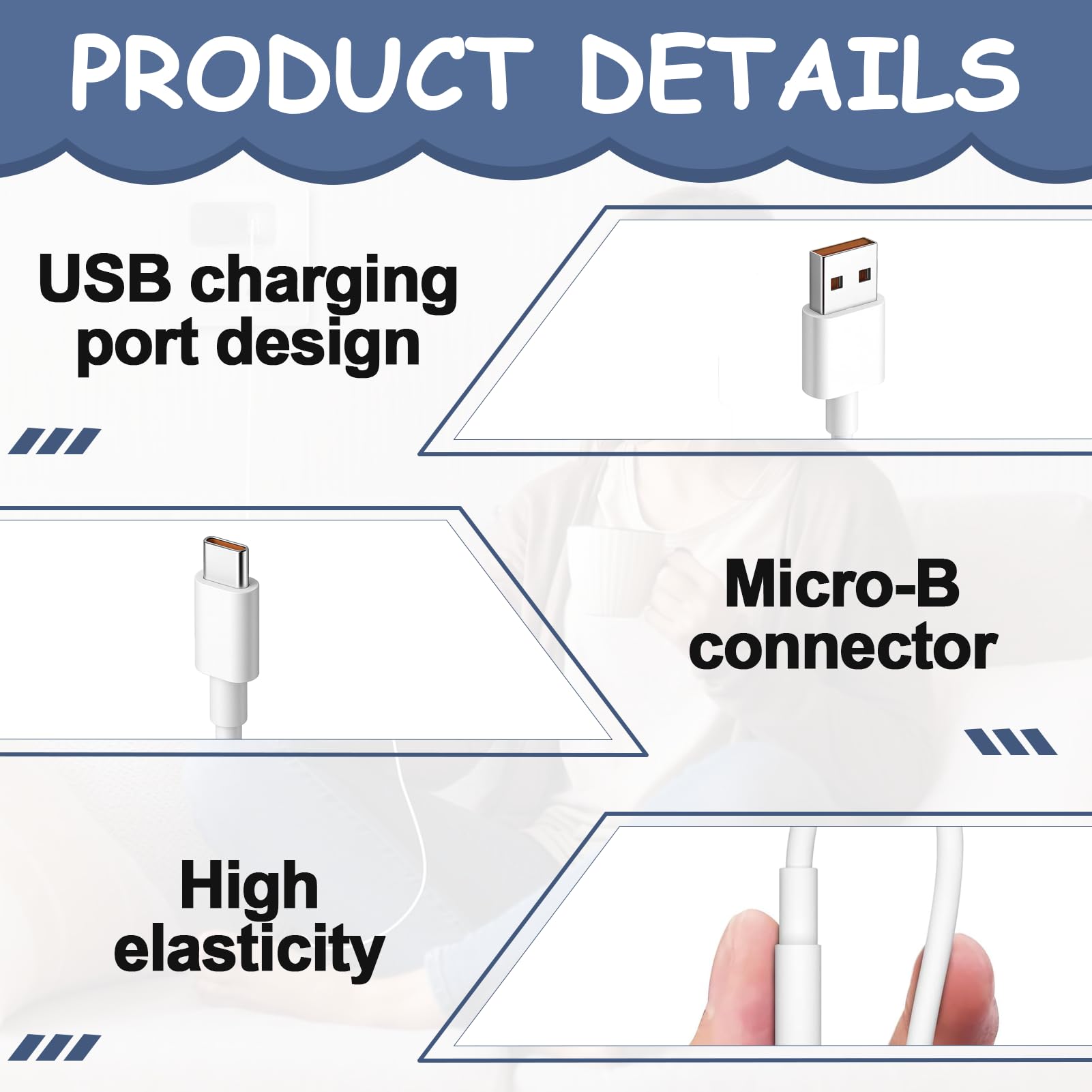 Cargador 45W para Xiaomi, Cargador Rápido con Cable USB-C 1m 6A, Adaptador de Corriente para Xiaomi 15, 14, Poco F7 Ultra, Redmi Turbo 4 Pro, Redmi Note 14, 13, 12 - Compatible Múltiples Dispositivos — view 2