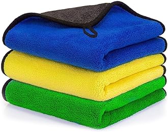 3pcs Microfiber Cleaning Cloth for Car Wash & Automotive Care, 30 cm x 40 cm Ultra-Soft & Lint-Free Dusting Towel