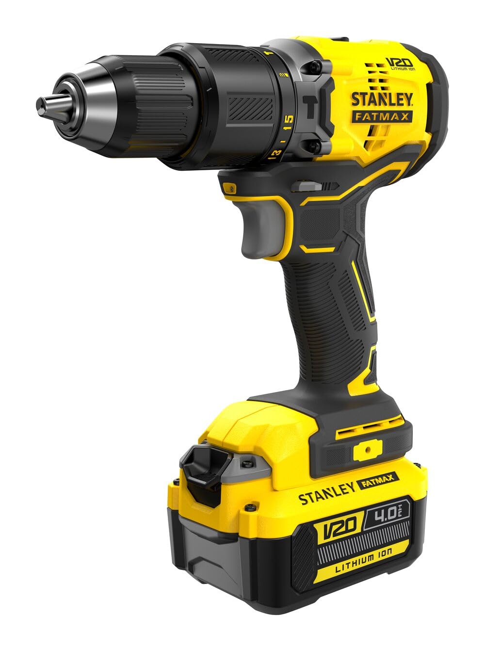 Perceuse visseuse przy bezszczotkowym udarze 60 Nm - Lithium 18V - 2 baterie 4Ah - STANLEY FATMAX V20 - SFMCD715M2K-QW