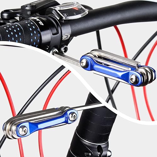 Miniatura 6 de Juego de llaves Allen plegables multifunción plegables hexagonales, juego de llaves hexagonales plegables portátiles para reparar bicicletas de