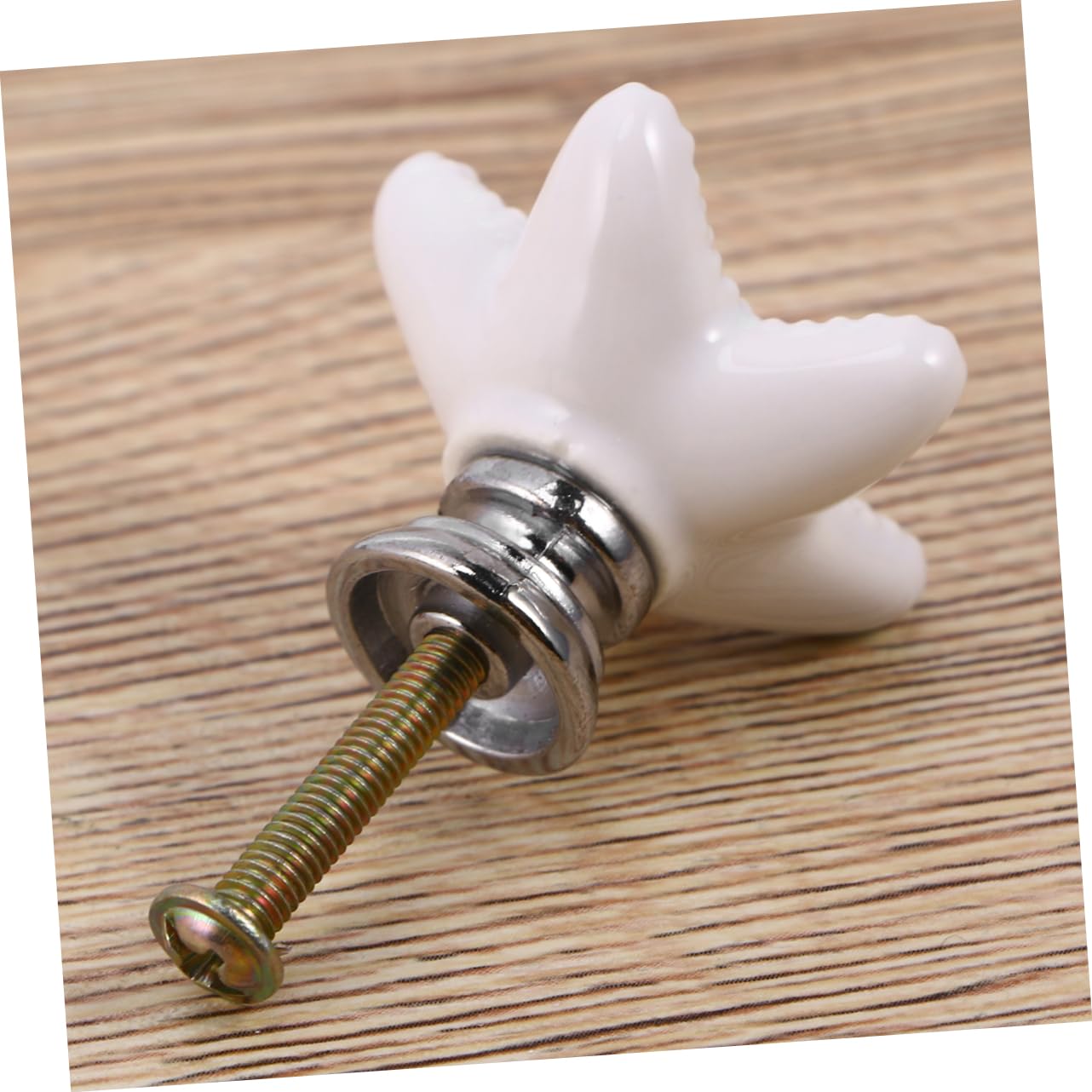 jojofuny 12 Pz Pomello a Stella Manico in Cristallo Pomello Dell'armadio Pomelli Dei Cassetti Manopole Nere Pomoli Per Armadi e Cassetti Bianca Bambino Ceramica Maniglia