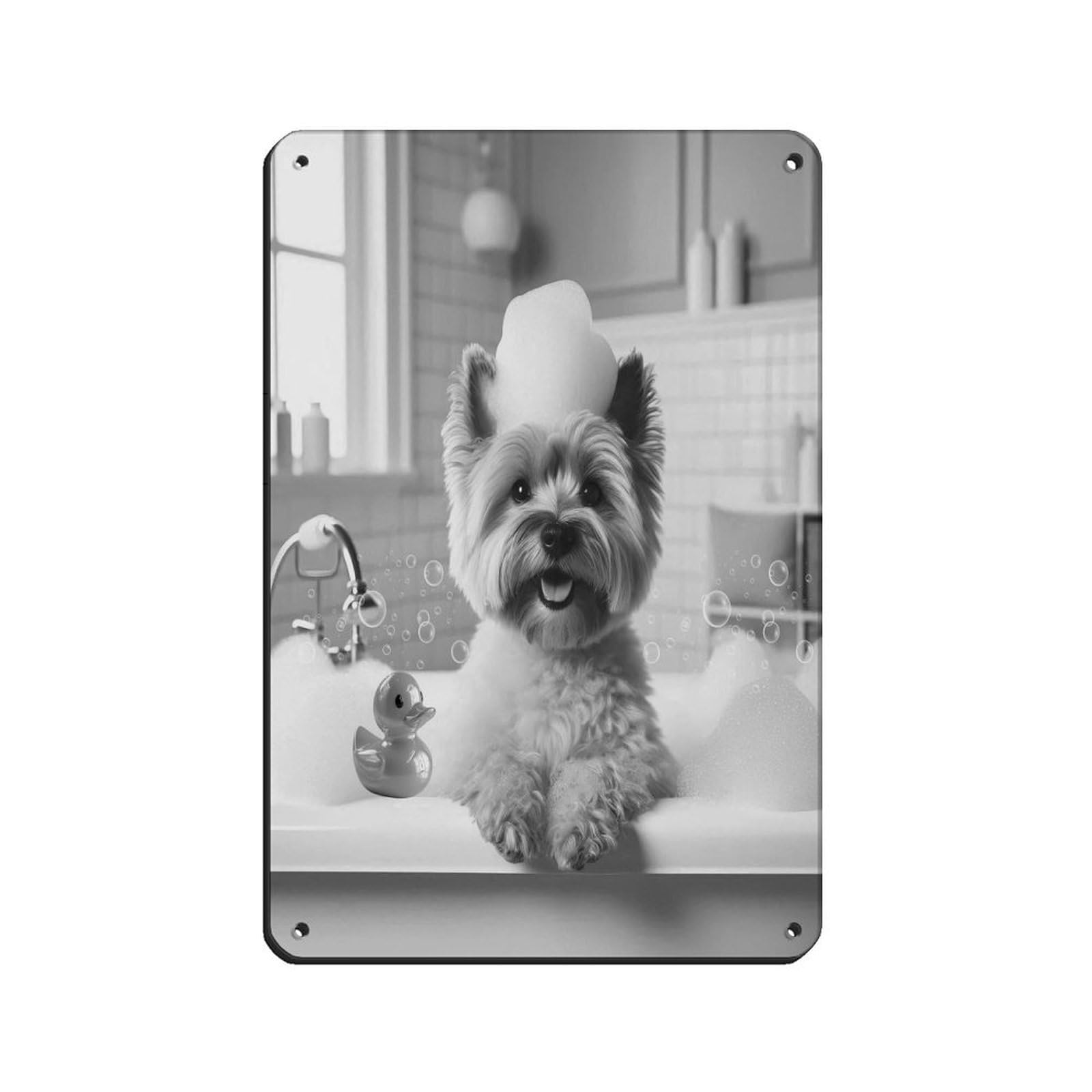 Cairn Terrier, Funny Bathroom Decor Retro Poster Metal Tin Sign Chic Art Retro Iron Painting Bar People Cave Cafe Family Garage Poster Wall Decoration 8x12inch(20x30cm)