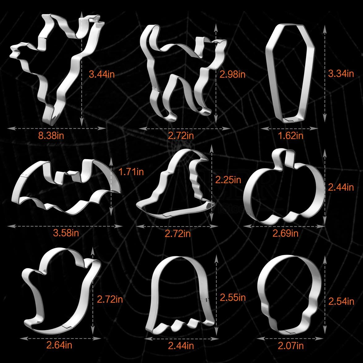 Cortadores de galletas de Halloween, molde de dibujos animados, calabaza,  castillo, tipo sello, bruja, vampiro, galleta, bricolaje, decoración para  hornear, fiesta de Halloween, 8/10 piezas - AliExpress, image size:1173x1173