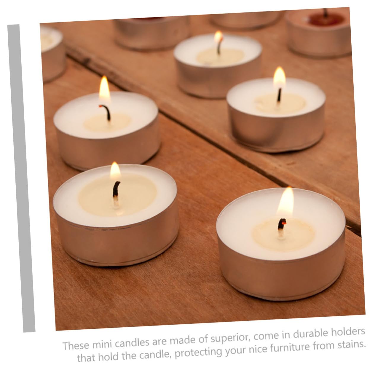 Velas de Té Redondas sin Humo, 100 Unidades, Larga Duración, Color Crema, para Hogar y Bodas, Decoración Romántica y Cálida