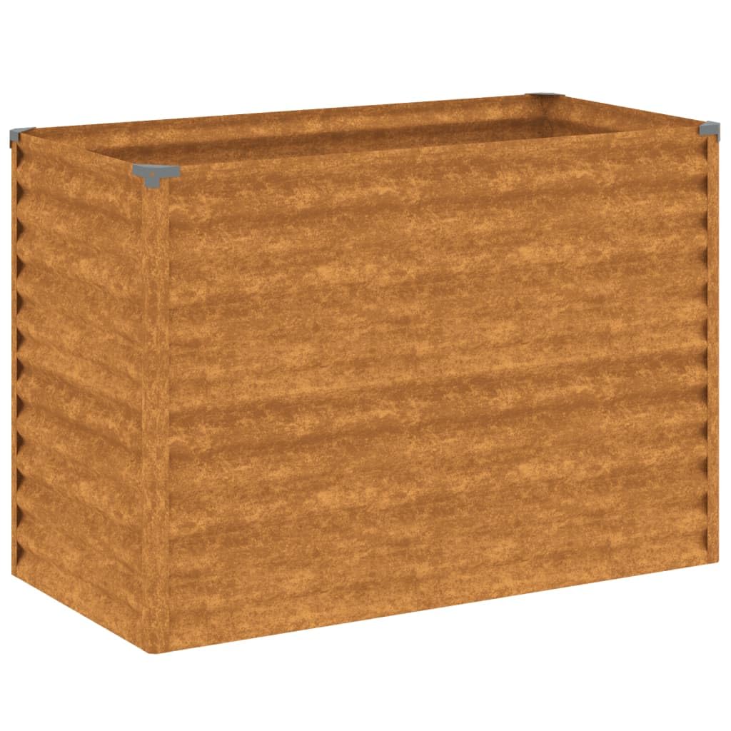 vidaXL - Corten Steel Garden Raised Bed Rectangular Planter – Weather Resistant, Spacious, Rustic Brown, for Growing Plants, Vegetables, Herbs, Flowers – For Outdoor Patio, Deck, Yard Decor