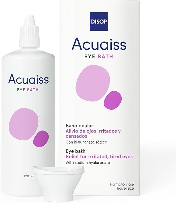 Acuaiss - Baño Ocular con Ácido Hialurónico - Alivio Natural de Irritaciones de los Ojos - Hidratación y Limpieza Ocular - 100 ml