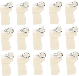 20pcs Plastic Curtain Track Cap Slide Rail Accessories for Windows White Curtain Rod Capping