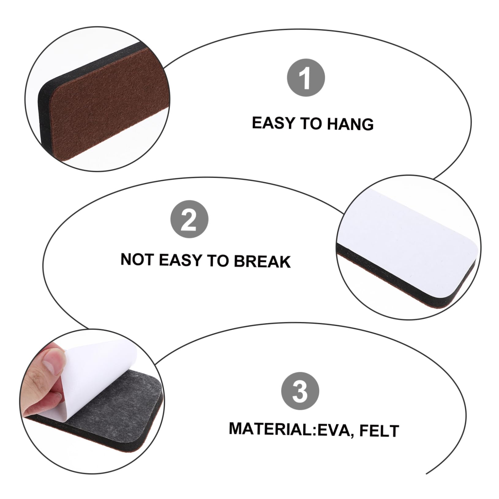 FOYTOKI Felt Pin Board Strips Office Bulletin Board Removable Adhesive 6 Decor