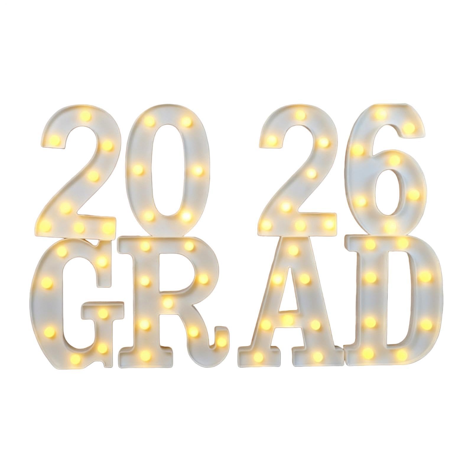 Decorazioni laurea 2026 Insegna luminosa a batteria | Decorazioni per festa di maturità con LED per asilo, università, interni, esterni, cortile, giardino, camera da , stanza,