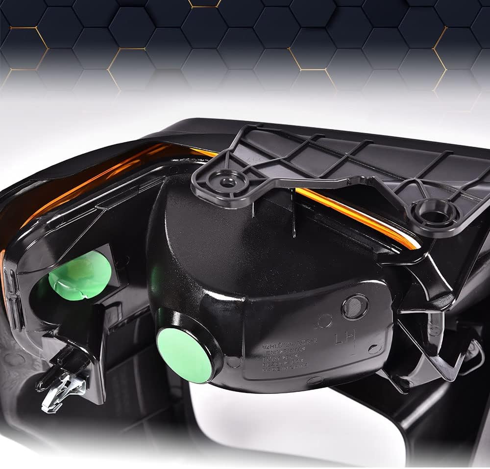 PIT66 Headlight Trim Bezel with Parking Turn Signal Light,Compatible with 2008-2014 Ford E150 E250/2008-2019 E350 Super Duty Headlamps Trim Bezel Front Left Side