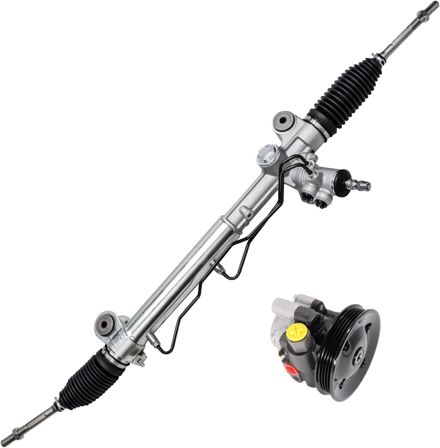 Detroit Axle - Rack and Pinion Power Steering Pump for 2002-2006 Toyota Camry 2002-2003 Lexus ES300 2004-2006 ES330 Power Steering Pump with Pulley Rack and Pinion Replacement