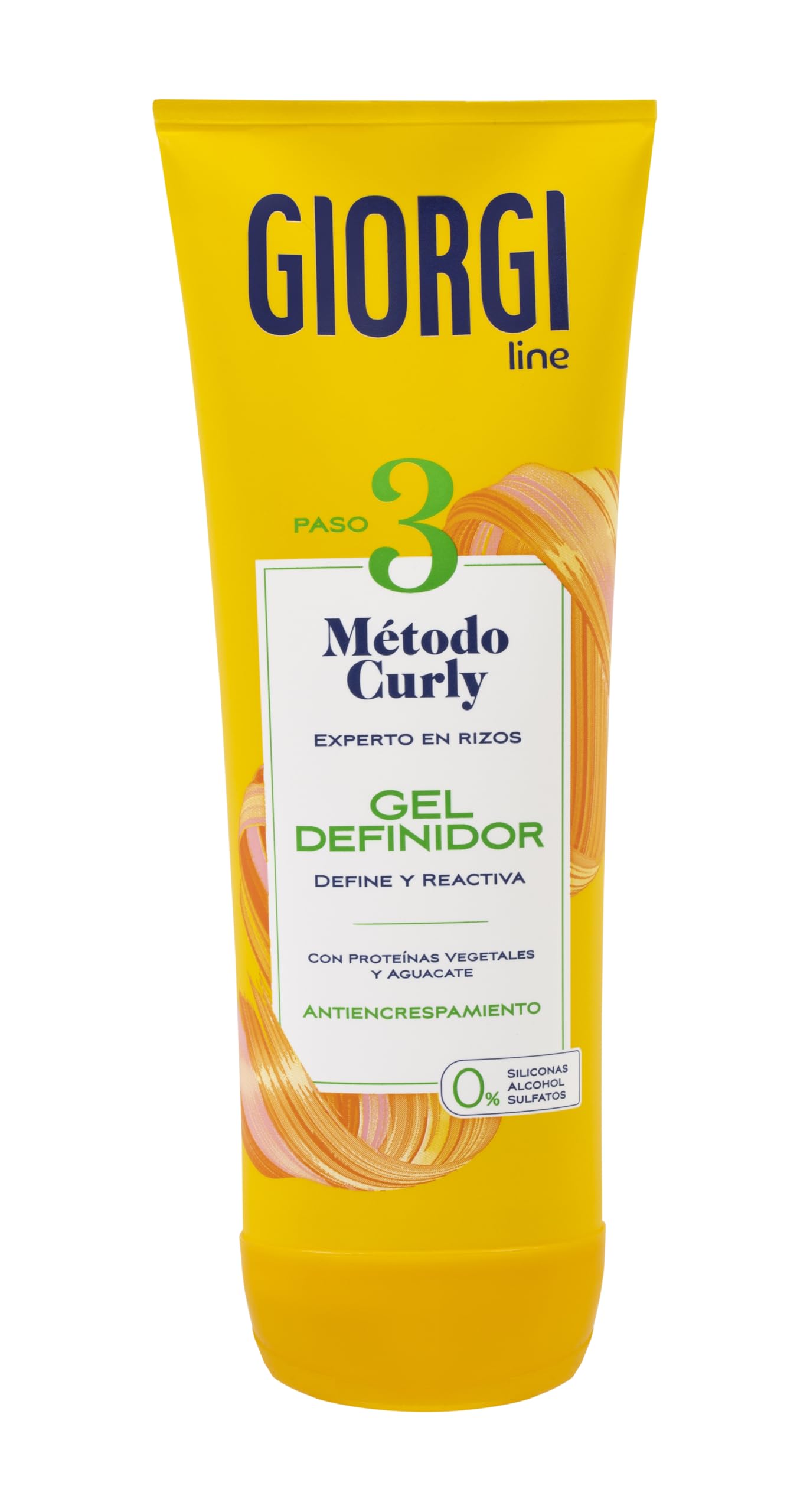Giorgi Line - Definidorgan, Curly Method, Spectrust, 0% Alcohol, 0% Silicone, 0% Sulfate, With Vegetable Protein And Avocado - 250 Ml