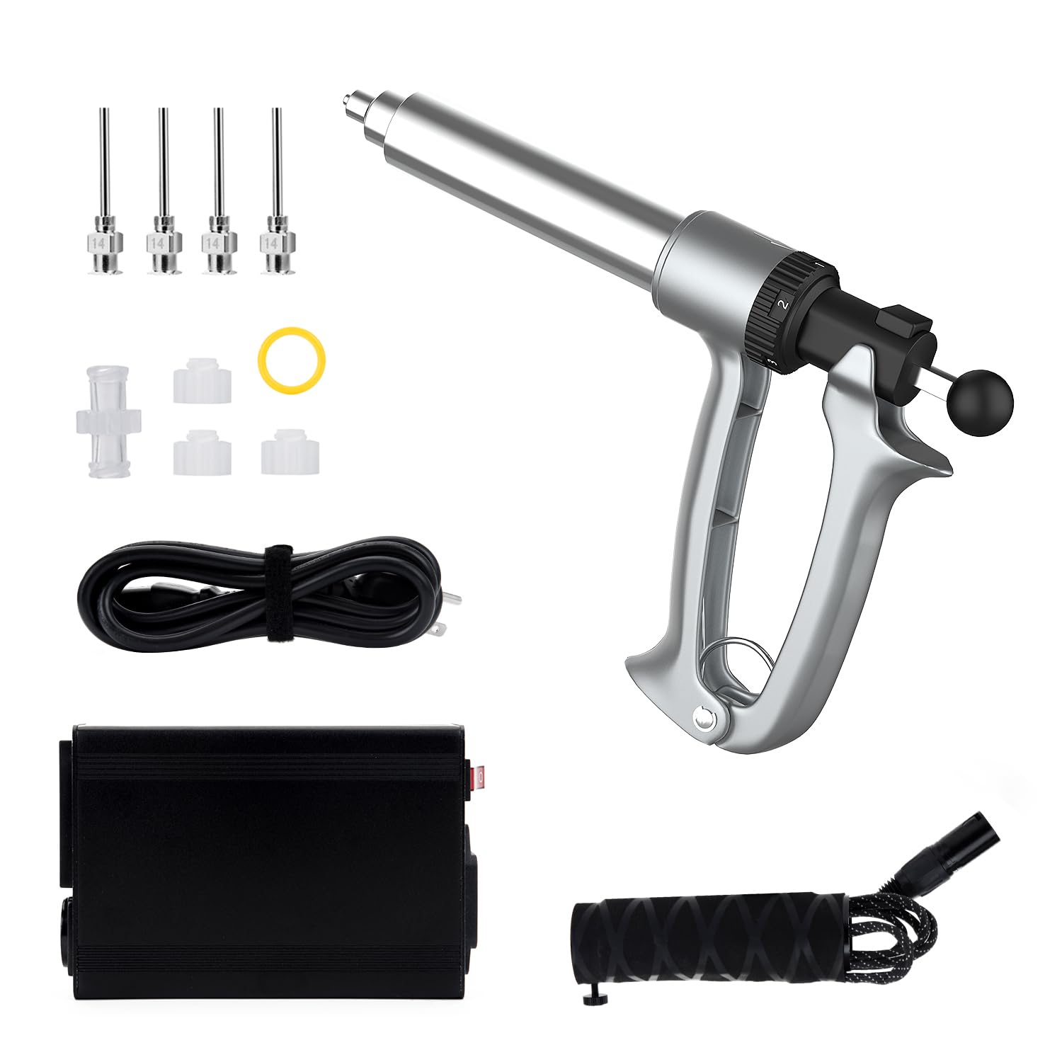 CROSSING Cartridge Filler Machine, 316 Stainless Steel Heating Tube Filling Machine, 50ml Capacity, Semi-Heated, 1ml Minimum Scale, 110V