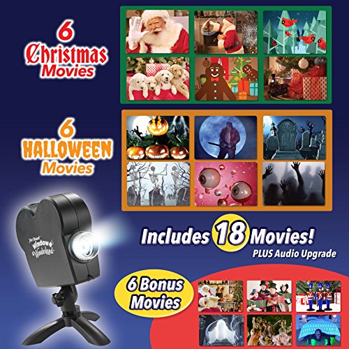 Star Shower E-12120 New 2017 Window Wonderland Projector BulbHead (Upgraded 18 Holiday Movies) - Thumbnail 3