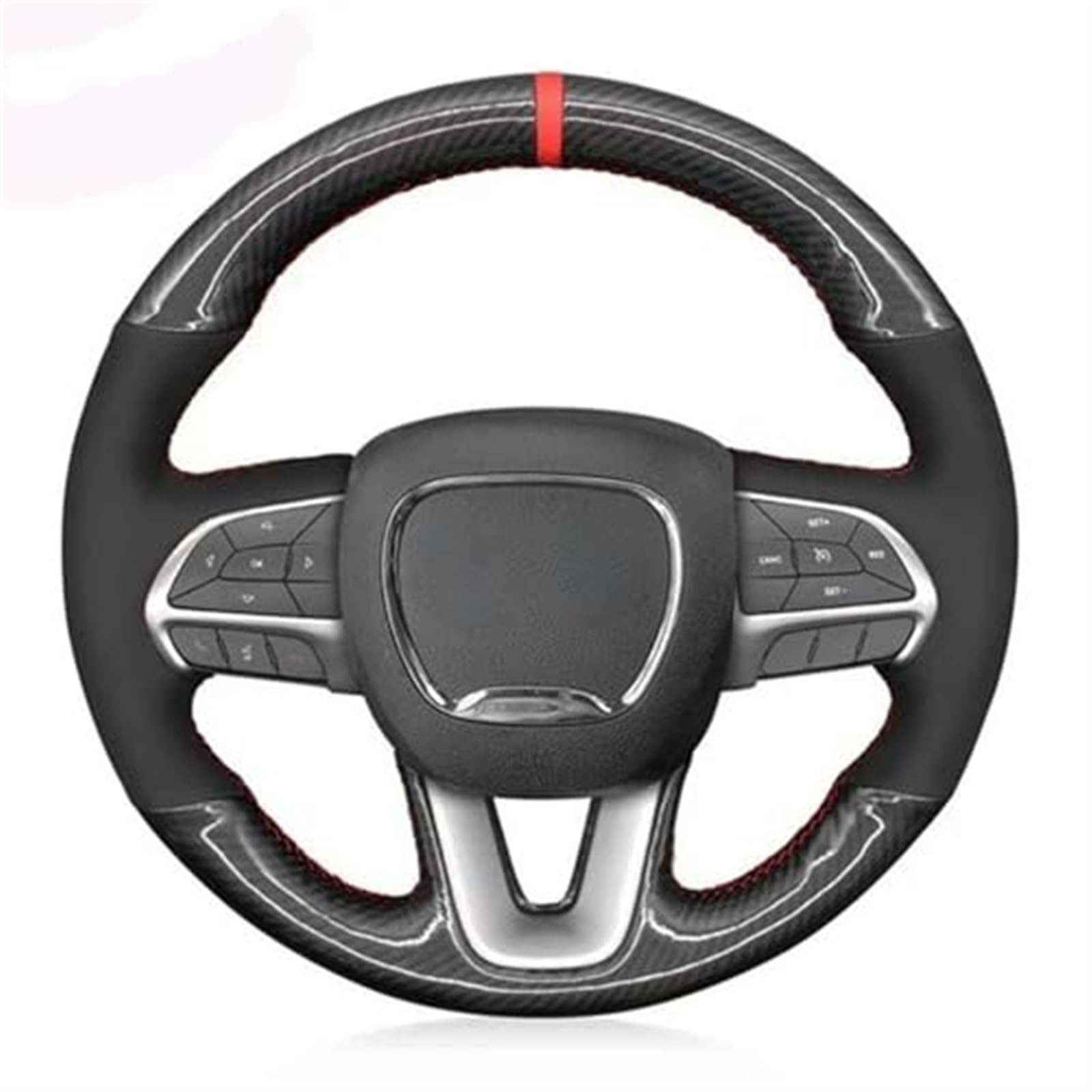 Osłona kierownicy samochodu, dla DODGE, dla Challengera, dla ładowarki, dla Durango 2018 2019 2020 2021 akcesoria ze skóry zamszowej Osłona kierownicy