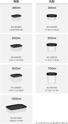 Miniatura 6 de Thermos KC-SA600 BK Storage Container, My Food Container, Square, 20.3 fl oz (600 ml), Black