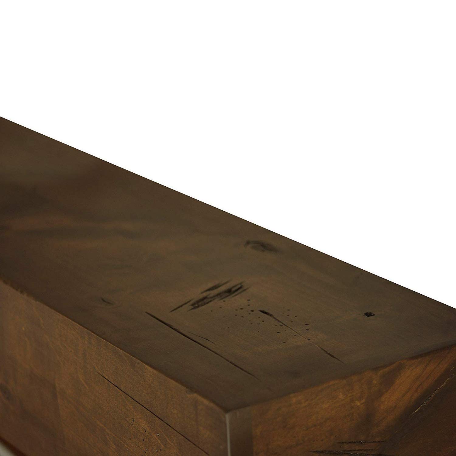 Bjorn Woodworks Shipwreck Stain Glazed Distressed Mantel Shelf (60 Inch) Rustic Floating or