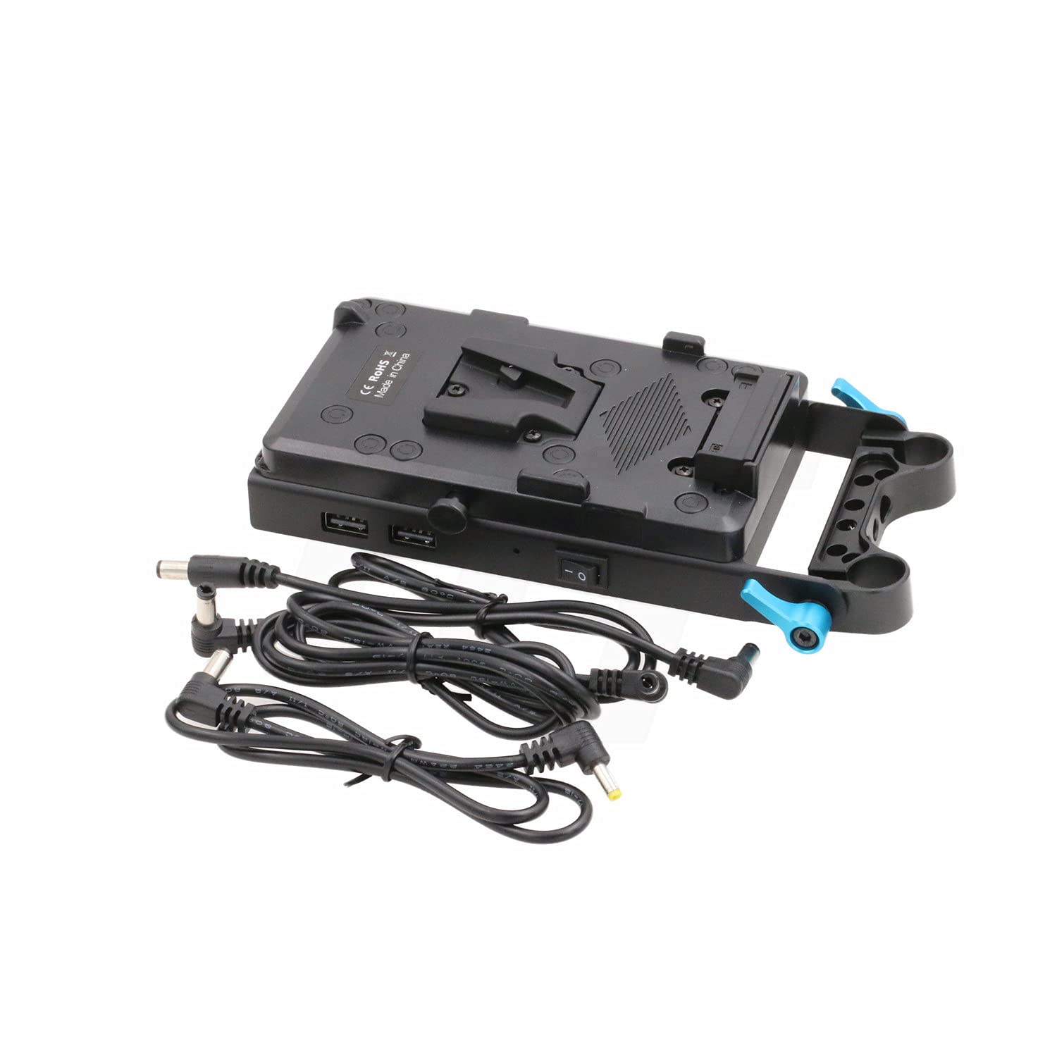 Plaque Batterie V-Lock 15 Mm Avec Pince D-Tap DC PD USB C - Alimentation Multi-Sorties Pour Appareils Photo Et Moniteurs