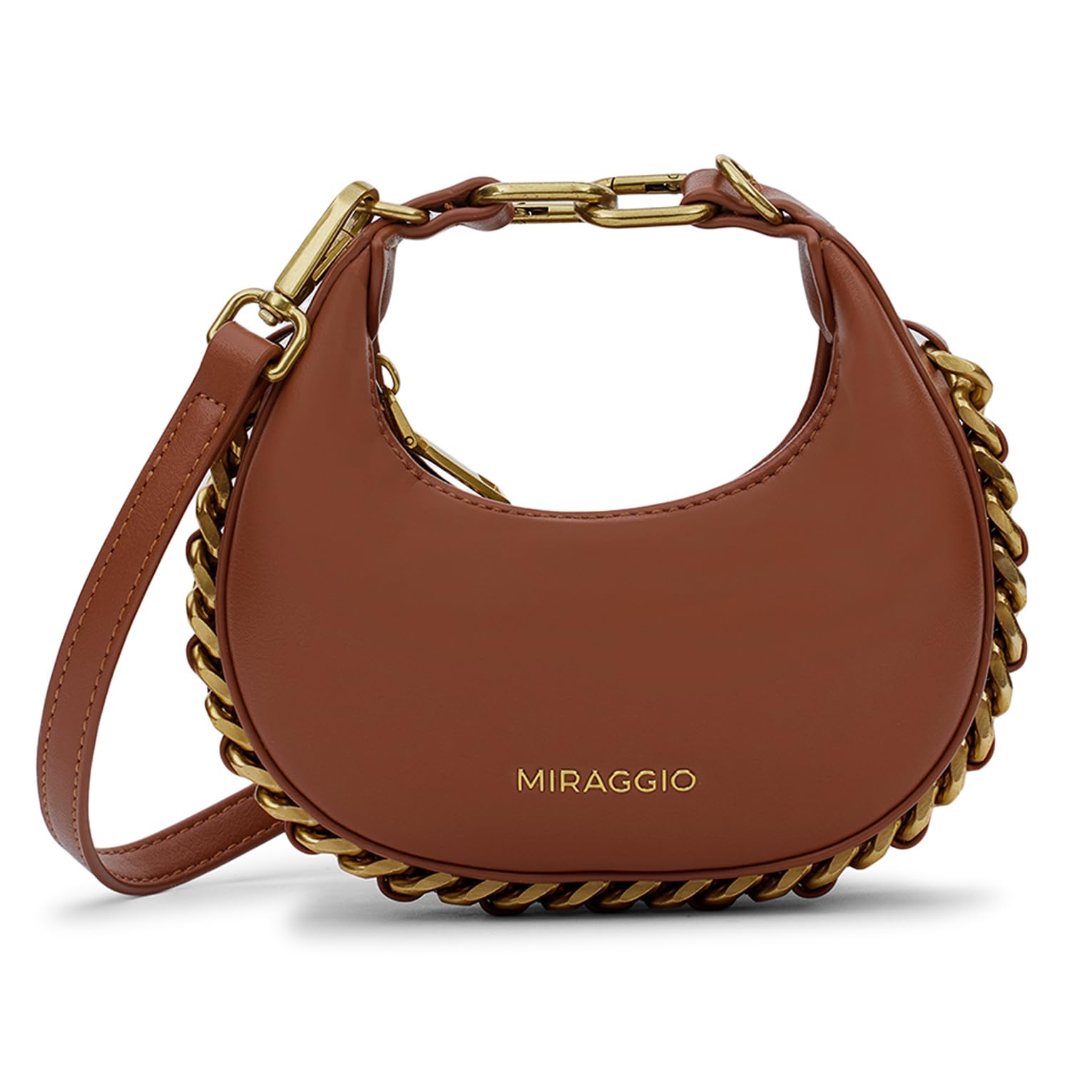 miraggio Eve Mini Bag With Adjustable & Detachable Crossbody Sling Strap | Top Handle Half Moon Bag | Gift For Women-picture-25