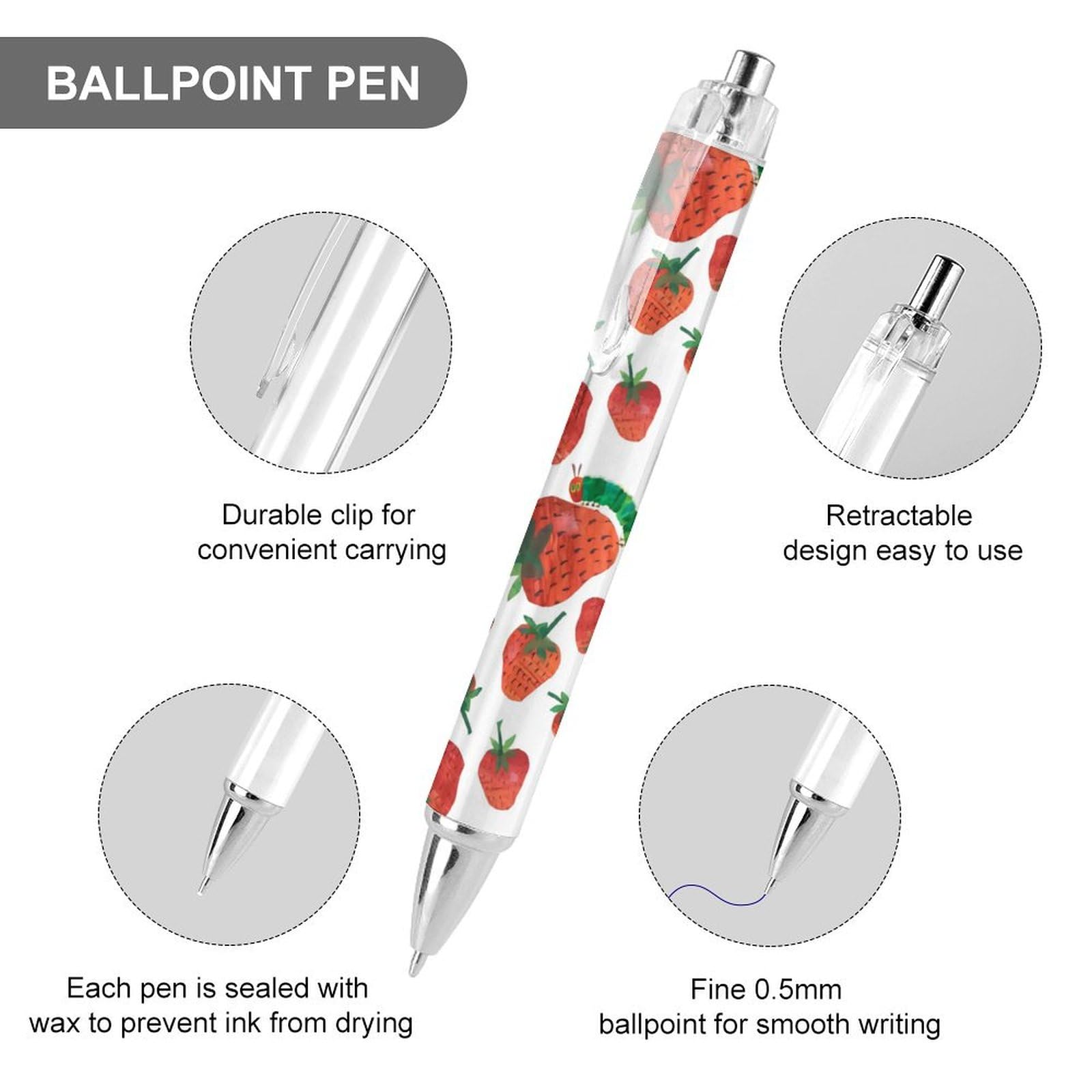 Amazon | はらぺこあおむし 絵本 ボールペン ジェルボールペン 0.5mm