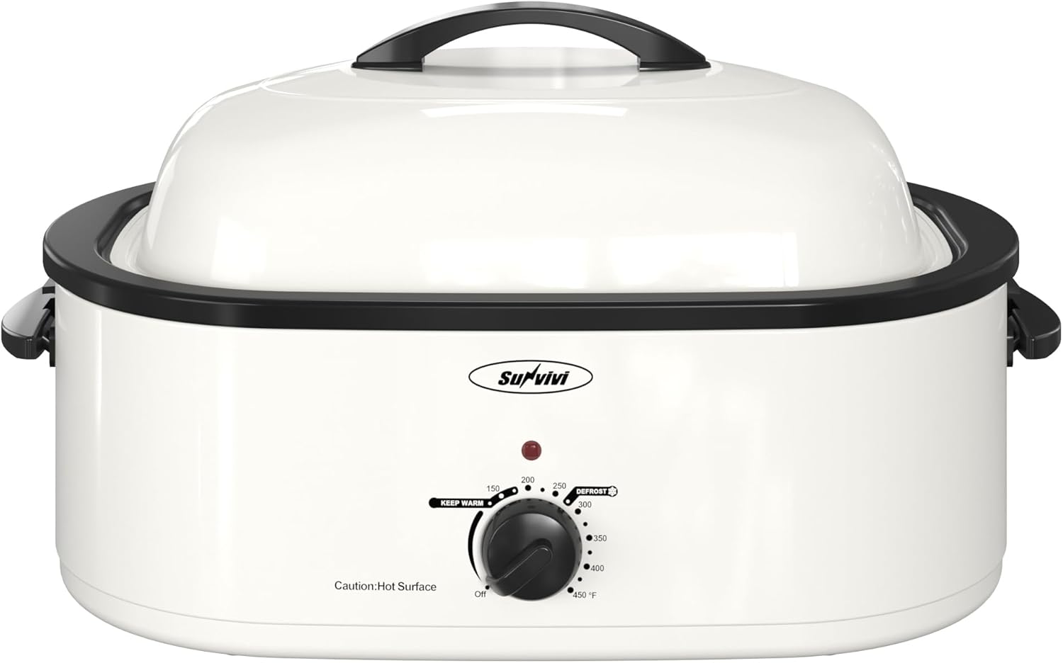 Sunvivi Roaster Oven, Electric Roaster Oven with Self-Basting Lid, 24lb 20-Quart Turkey Roaster with Unique Defrost/Warm Function, Large Roaster with Removable Pan & Rack, Stainless Steel, White Sunvivi Roaster Oven, Electric Roaster Oven with Self-Basting Lid, 24lb 20-Quart Turkey Roaster with Unique Defrost/Warm Function, Large Roaster with Removable Pan & Rack, Stainless Steel, White