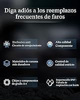 Vista 8 de HWSTAR - Par de faros delanteros LED de 180W 1000% de brillo H6054 5x7 7x6, compatibles con Jeep Cherokee XJ Wrangler YJ DOT, antirreflejos, DRL