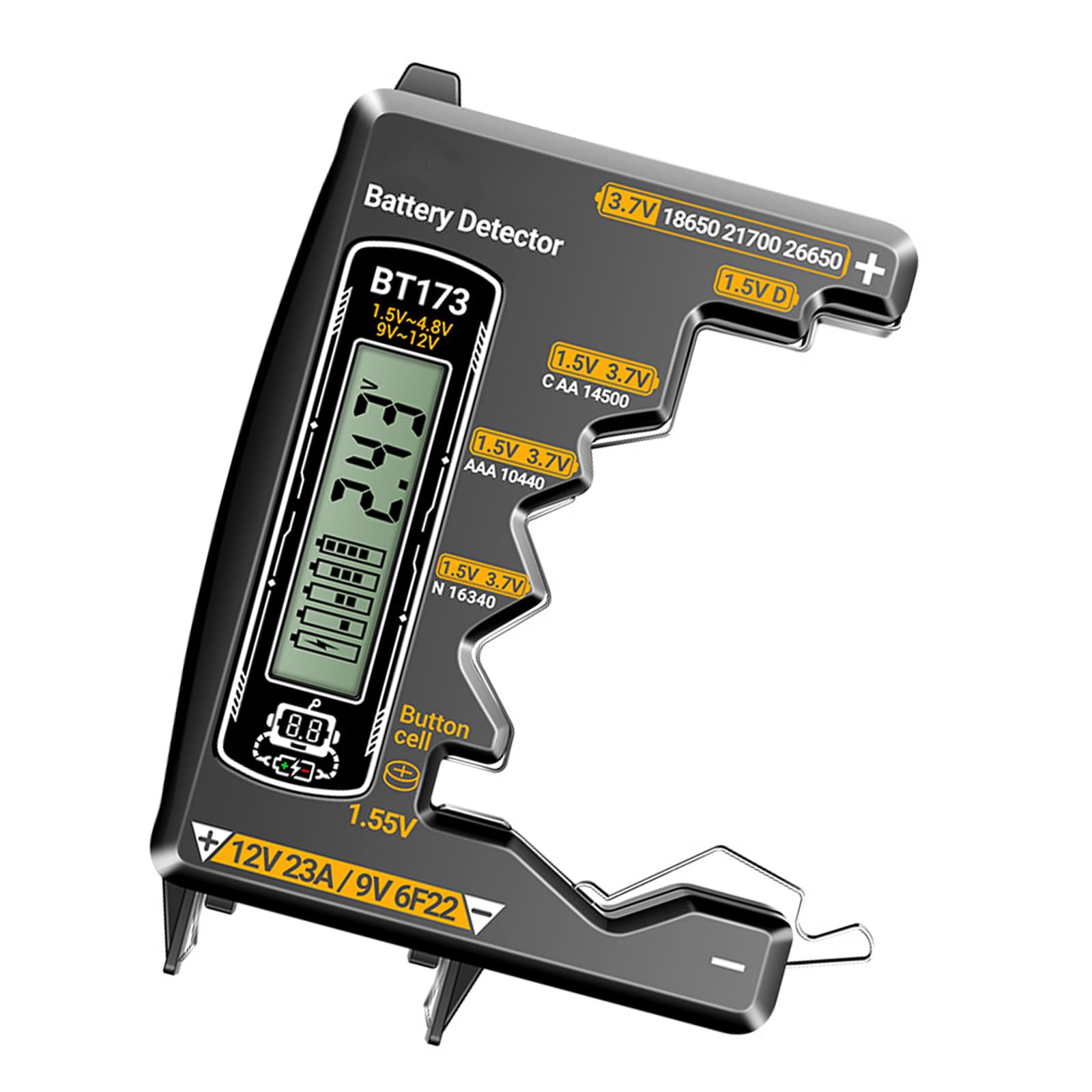 Advanced Battery Health Monitor for 1.55V 12V Cells Double Display Auto Power Operate ABS Construction Battery Tester
