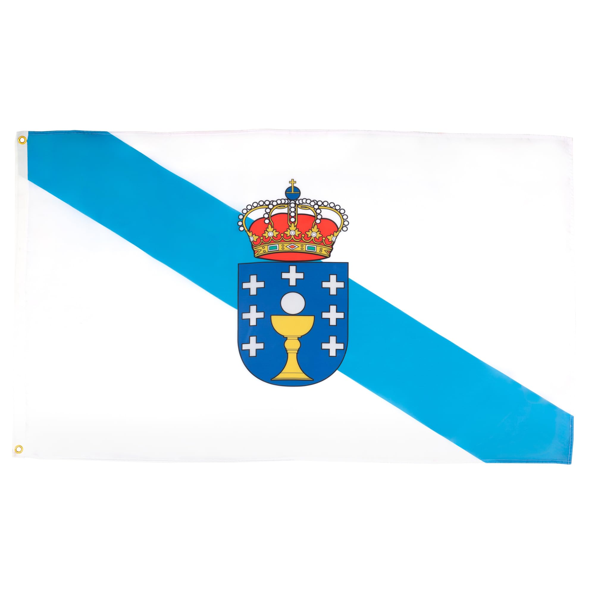 AZ FLAG - Galicia Flag - 2x3 Ft - 100D Polyester Spanish Region Of Galicia Banner with Two Metal Grommets - Fade Resistant - Vivid Colors - 2' x 3' Feet - 90x60 Cm