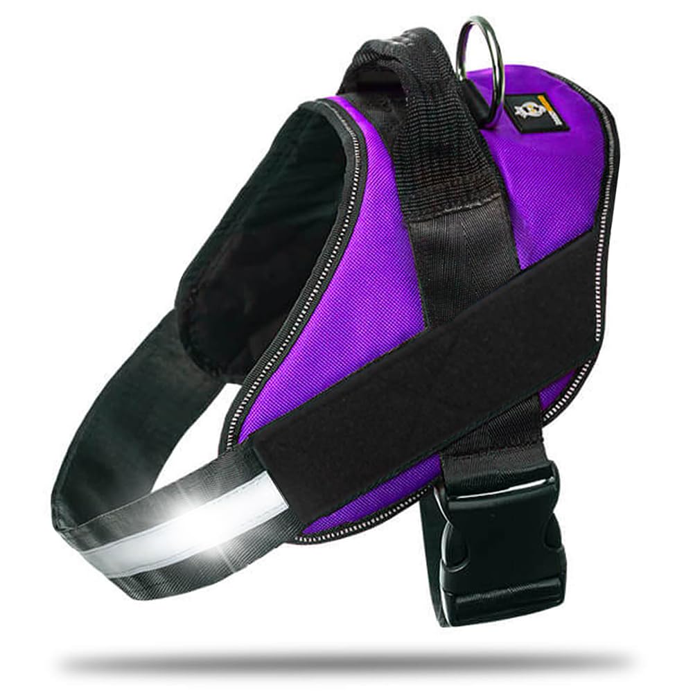 DOGGYKINGDOM Non Pull Dog Harness with Patch Panels and Handle, Adjustable, Reflective, No Choke, Heavy Duty Easy On Service Dog Vest Harnesses for