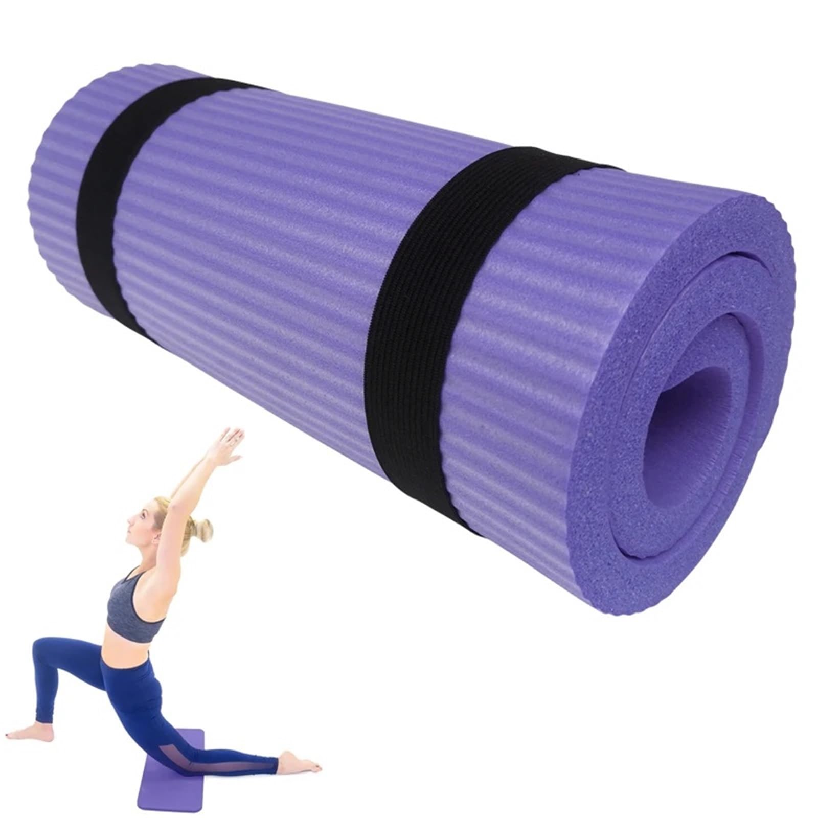 Mata do jogi 60 cm * 25 cm * 1,5 cm fitness wygodne antypoślizgowe ochraniacze na łokcie kolana odpowiednie do pilatesu gimnastyki