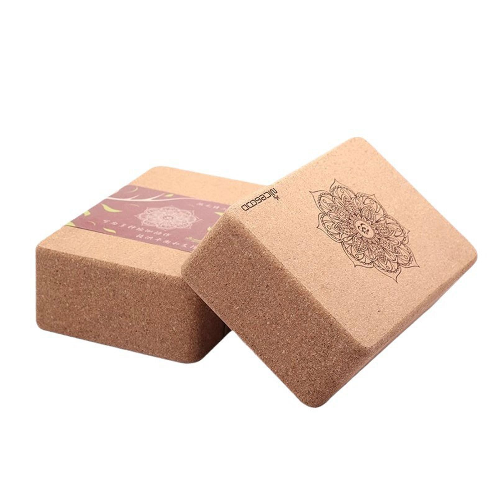 Yoga Block Kork 2er Set Erwachsene Yogablock robust & leicht Korkblock Yoga Zubehör umweltfreundlich für Übung,Pilates Training,Stretching,Meditation 22.5 * 14.9 * 7.4CM