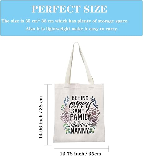 Miniatura 2 de GJTIM Regalo de niñera, regalo de agradecimiento para la abuela detrás de cada familia cuerda es una bolsa de accesorios de maquillaje de niñera de