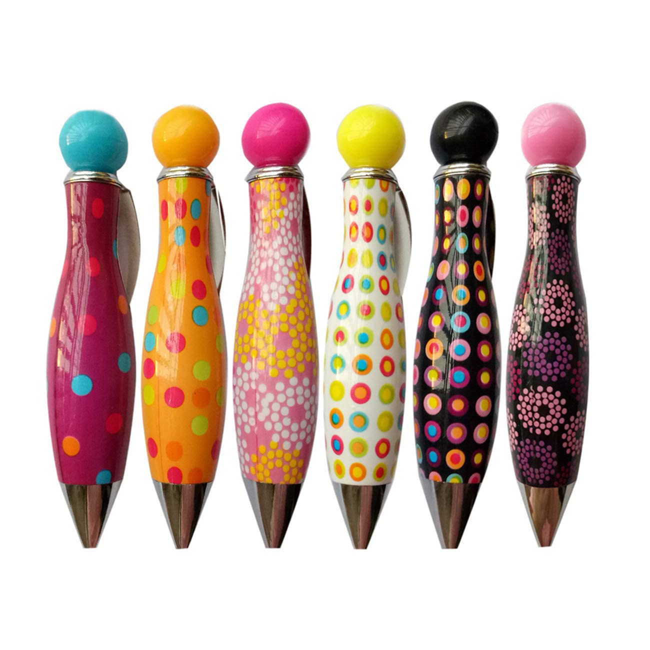 Cute Pen, Big Fat Pen 0.5 mm Tip Blue Ink For Arthritis Mini Novelty Pen For Kids Smooth Writing, 6 Piece