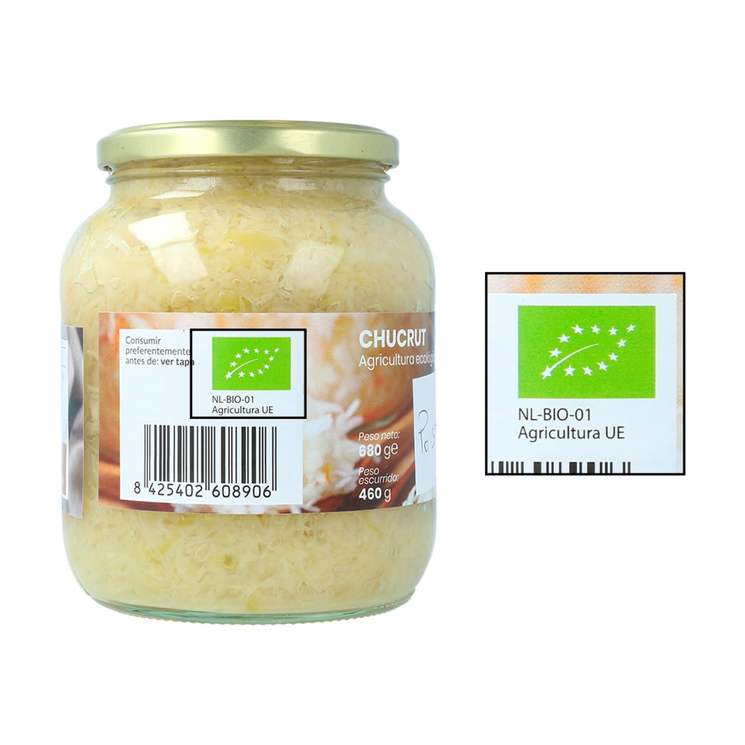 Crauti Bio 680g Naturitas Essentials | Digestivi | Vegano | Senza Glutine | Pastorizzati | Rinforza il sistema immunitario