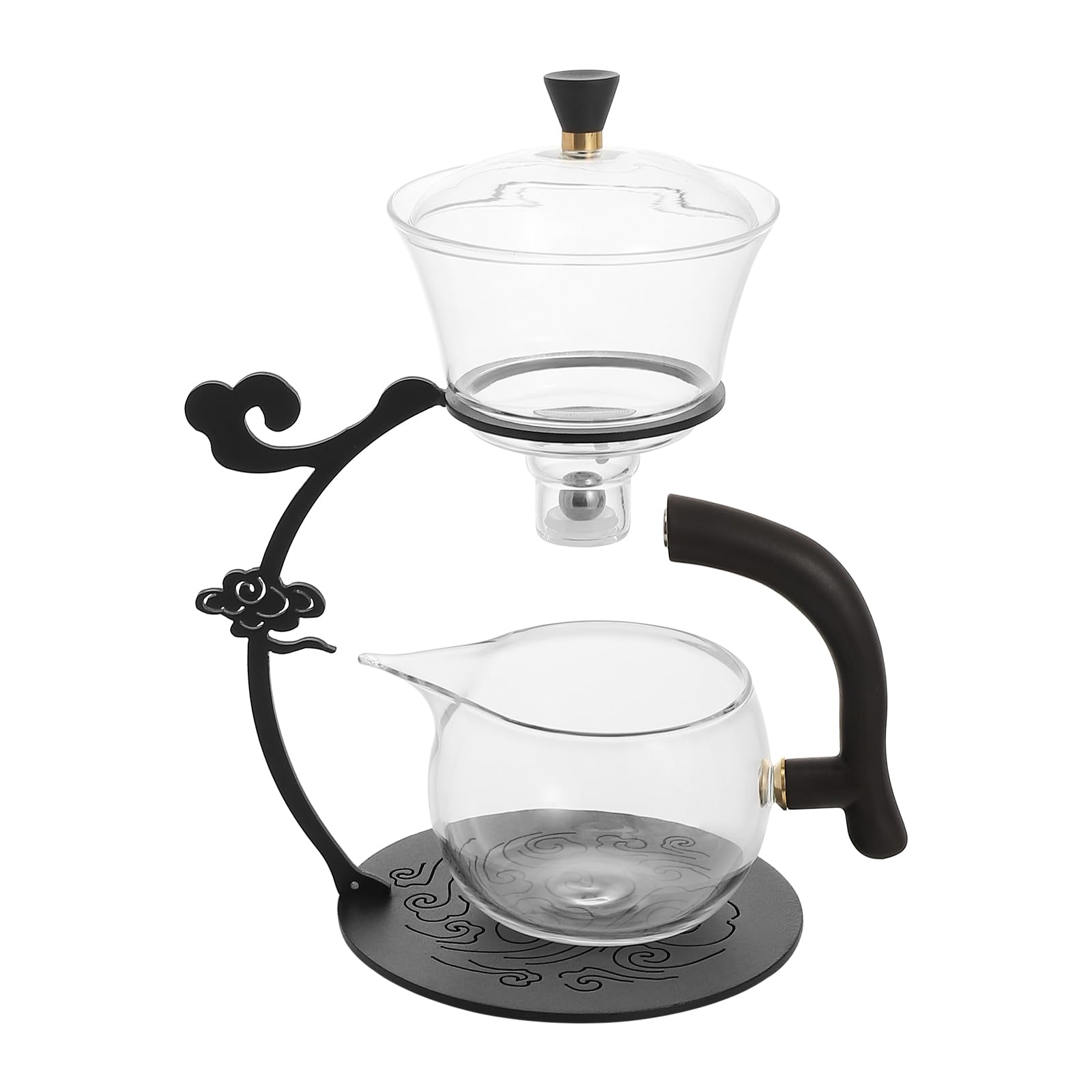 Lazy Kungfu Magnetic Tea Pot, Semi Automatic Glass Teapot
