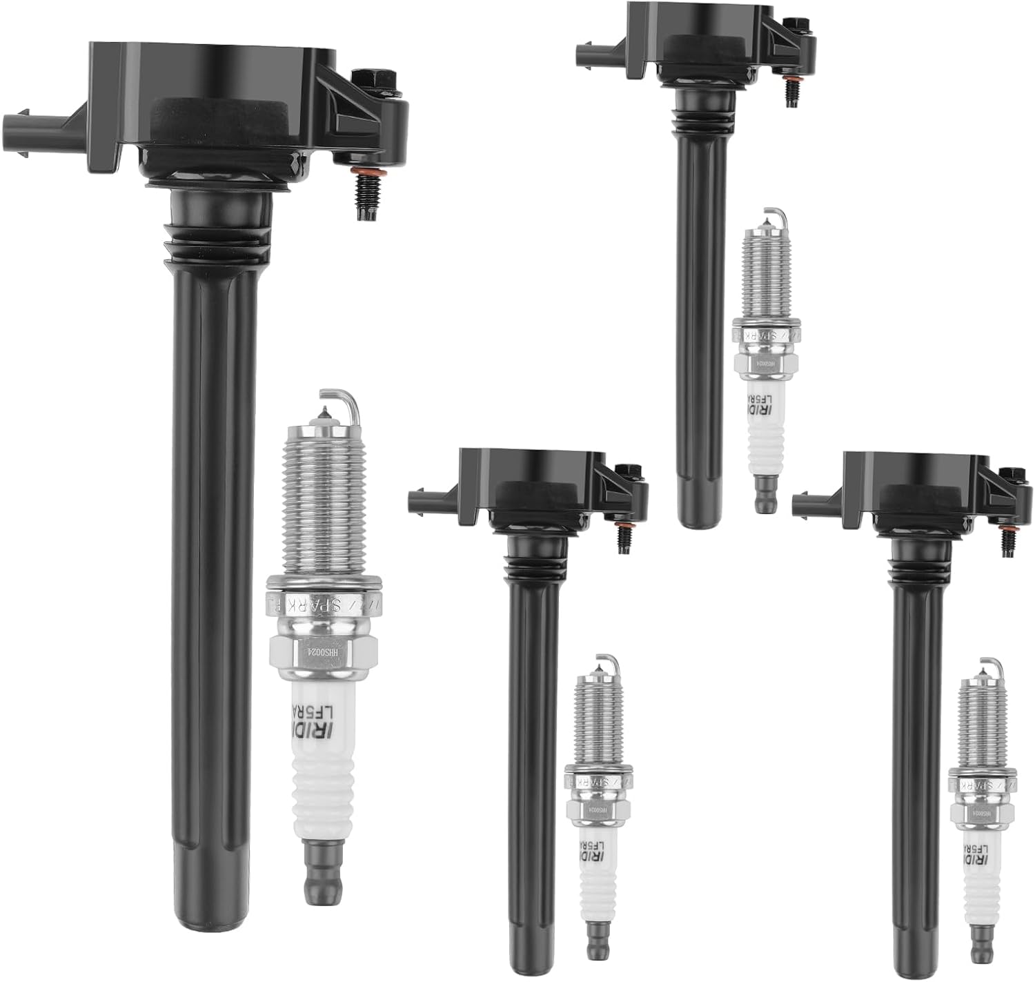 UF751 4469 Ignition Coils Pack & Iridium Spark Plugs Set of 4 fit for 2014-2016 Dodge Dart,2014-2022 Jeep Cherokee,Ra/m,Chr/ysl/er