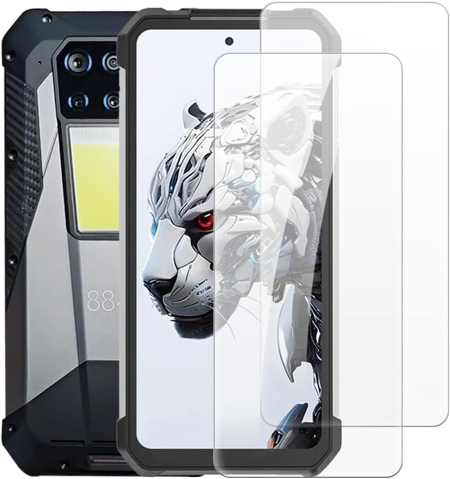 2 Pack Tempered Glass Screen Protector Set Compatible with Unihertz 8849 Tank 3, HD Clear, Anti-Scratch, Bubble-Free, Easy Installation