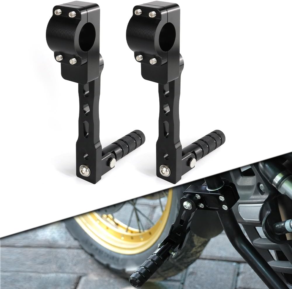 Motorcycle Highway Pegs 7/8 to 1 1/8 Inch Footpegs Fit for 22mm to 28.8mm Diameter Bar Bike Frame Engine Guard Highway Foot Pegs Crash Bar Footrest Black Pedal Bar Mount (22-28.8mm)