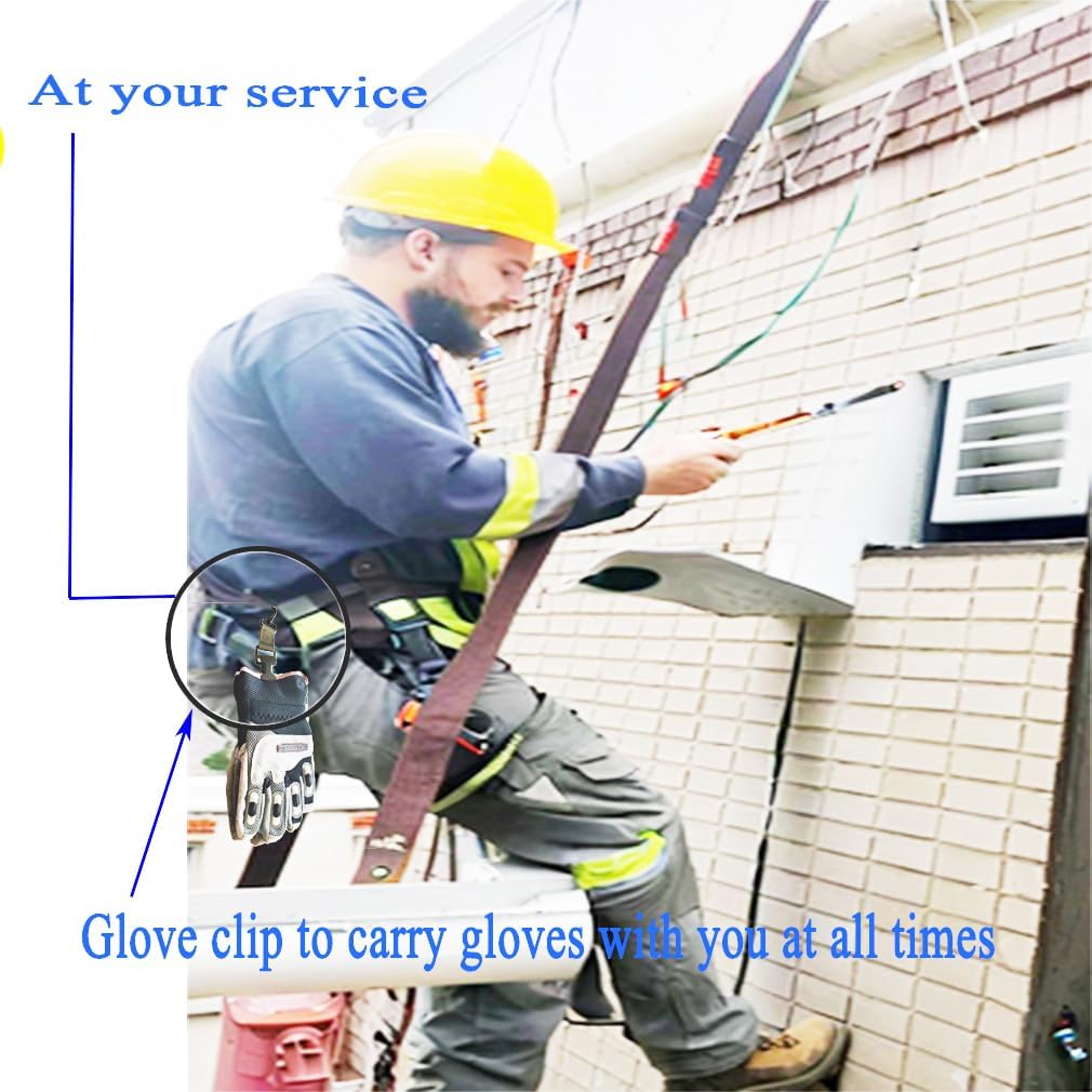 ZHIRONGFA 消防士グローブクリップ グローブホルダー 作業ギア グローブストラップ 安全レスキュー ワニ口クリップ 高視認性