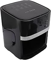 Vista 5 de Freidora sin aceite de 5 cuartos de galón, cocina eléctrica de gran capacidad con ventana visual y pantalla a color, totalmente automática, ocho